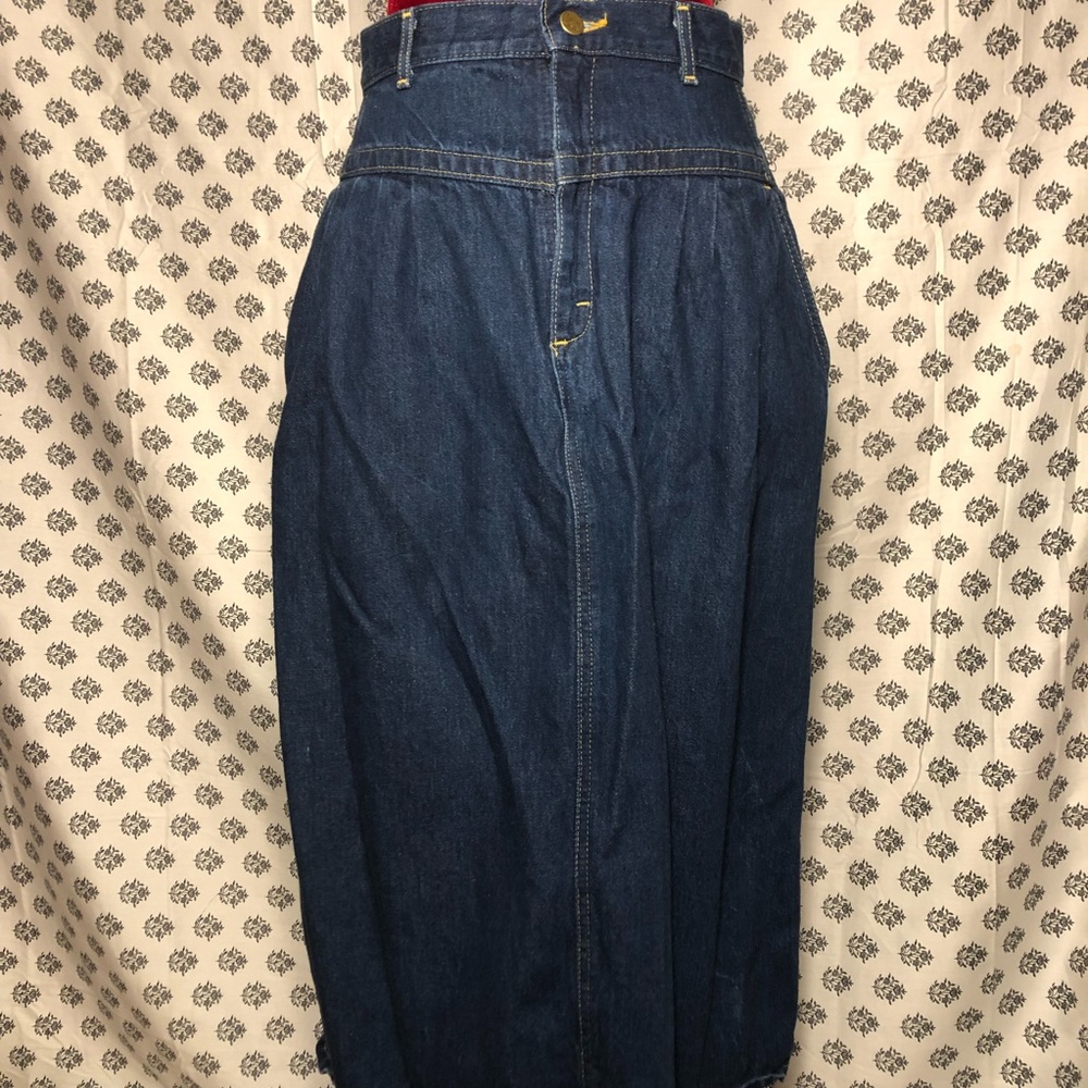 Vintage Demin Skirt with Pockets